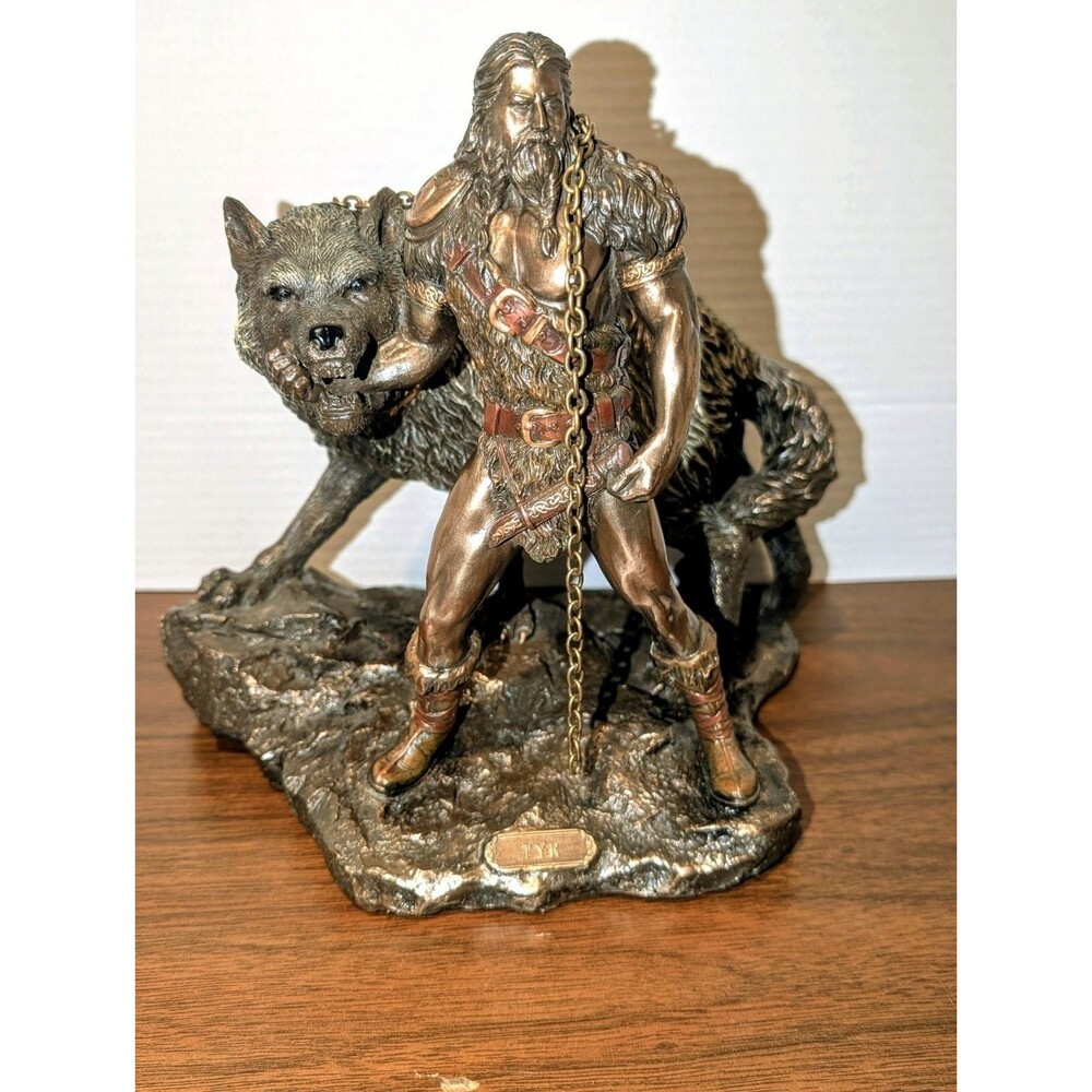 Tyr and The Binding of Fenrir  Norse Statue